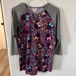 Disney Lularoe Minnie Raglan Tee M